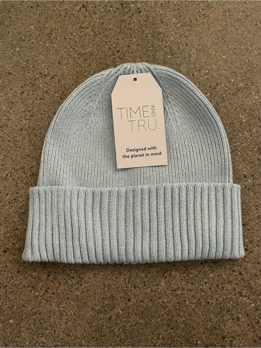 Time and Tru NWT Light Blue Winter Beanie Fold Hat